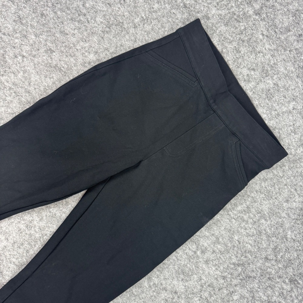 Spanx Womens The Perfect Pant Back Seam Skinny Ankle Black Pull On Small S/P